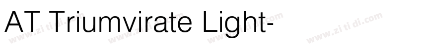 AT Triumvirate Light字体转换
